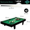 GamesPlanet® Mini kulečník pool, 92 x 52 x 19 cm, hnědá Náhled obrázku produktu 9