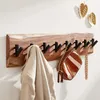 FineBuy Nástěnná věšák "Akácie", masivní dřevo, 90 cm, Náhled obrázku produktu 1