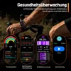 Herren Militär Smartwatch mit Telefonfunktion, Smartwatch Produktbild-Vorschau 3