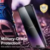A smartphone case is shown in a dynamic, outdoor setting, emphasizing its protective qualities. Produktbild-Vorschau