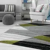 Teppich Geometrisches Muster Meliert in Grün Grau Weiß Produktbild-Vorschau 1