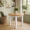OLEA runder Esstisch, Weiß / Craft Gold Eiche - ø100 cm Produktbild-Vorschau 1