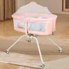 2 in 1 Beistellbett Baby mit Matratze,Faltbares Produktbild-Vorschau 2