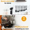 Strex Set d'Ustensiles de Cuisine avec Support 15 pièces - Voir les images du produit 3