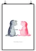 Mr. & Mrs. Panda Bild Axolotl Liebe DIN A5 - Weiß - Produktbild-Vorschau 1