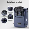 Wiltec Sacoche sac à dos étanche pour porte-bagages bleue – Voir les images du produit 7
