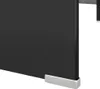 vidaXL Table TV/rehausse d'écran en verre noir 110x30x13 cm Voir les images du produit 5