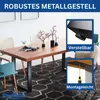 DanDiBo 2x gambe del tavolo in metallo nero 72 x 62 cm Anteprima dell’immagine prodotto 4