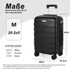 mofut Koffer-Set 3-teilig ABS-Hartschale Schwarz Produktbild-Vorschau 4