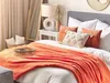 BELIANI Kuscheldecke Orange Polyester 200 x 220 cm Modern Produktbild-Vorschau 2
