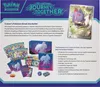 A marketing image showcasing the contents of a Pokemon Elite Trainer Box, including booster packs, cards, dice, and a collector's box. Voir les images du produit