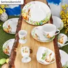 Osterfreude 12tlg Frühstücksset Porzellan Teller Becher Produktbild-Vorschau 5