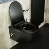 Aloni WC Schwarz Matt Spülrandlos Wand WC mit Taharet Produktbild-Vorschau 5