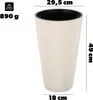 Vaso KADAX Ø 29,5 x H 49 cm, vaso da fiori moderno con vaso Anteprima dell’immagine prodotto 3