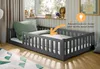 Kinderbett Bodenbett 120x200 cm mit Rausfallschutz & Produktbild-Vorschau 4