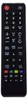 A black TV remote control with various buttons. Produktbild-Vorschau