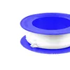 A roll of white Teflon tape with a blue plastic spool, isolated on a white background. Podgląd zdjęcia produktu