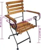 A diagram showing the dimensions of a folding chair. Anteprima dell’immagine prodotto