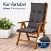 BURI Hochlehner Auflagen 117x49x6 cm - wetterfeste Produktbild-Vorschau 3