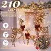 LEADZM 3-teiliges Weihnachtsbeleuchtung Rentier Rattan , Produktbild-Vorschau 3