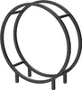 A black metal firewood rack with a circular design. Náhľad obrázku produktu