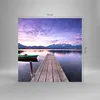 Bilder auf glas - See Berge Wasser - 70x70cm - Glasbilder - Produktbild-Vorschau 3