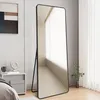 Miroir mural 180x80cm grand autoportant noir arsenic-B Voir les images du produit 4