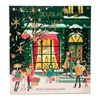 An illustration of a Douglas beauty advent calendar with a festive, winter-themed storefront and people shopping. Produktbild-Vorschau