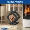 DanDiBo Étagère à bois de cheminée Intérieur Métal Noir Voir les images du produit 8