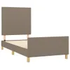 Bettgestell ohne Matratze Taupe 100x200 cm Stoff Produktbild-Vorschau 1
