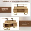 Table basse Merax réglable en hauteur avec portes Voir les images du produit 11