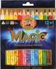 A box of multicolored pencils with a dynamic, abstract background. Anteprima dell’immagine prodotto