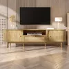Merax TV-Schrank aus Rattan in Landhausstil, TV Lowboard Produktbild-Vorschau 1