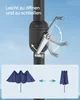 Close-up of a parasol mechanism and a demonstration of its folded and unfolded states. Produktbild-Vorschau