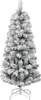 vidaXL Künstlicher Weihnachtsbaum Klappbar Beschneit 150 cm Produktbild-Vorschau 1