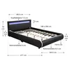 Juskys Polsterbett Sevilla 140 x 200 cm schwarz – Produktbild-Vorschau 10