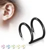 Fake Helix: Piercing Ohrklemme "2 Ringe" Schwarz Produktbild-Vorschau 2