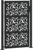 A black metal garden gate with a leaf design. Podgląd zdjęcia produktu