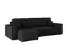 A black sectional sofa on a white background. Produktbild-Vorschau