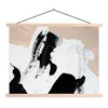 MuchoWow® Textilposter Schwarz - Abstrakt - Design 60x45 cm Produktbild-Vorschau 1