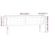 vidaXL Kopfteil mit Ohren Rosa 203x23x78/88 cm Samt - Produktbild-Vorschau 9