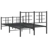 Bettgestell mit Kopf- und Fußteil Metall Schwarz 120x190 cm Produktbild-Vorschau 7