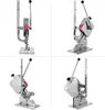 A collage of four images showing a manual sausage clipping machine from different angles. Náhled obrázku produktu
