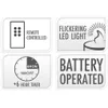 Gewachste LED-Tischkerzen, 38 cm Produktbild-Vorschau 4