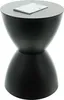 Design Beistelltisch / Hocker Sanduhr Metall schwarz Produktbild-Vorschau 2