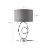 Lampa stołowa 'Torquay' 1 x E14 metalowa tekstylna 49,5 cm Podgląd zdjęcia produktu 4