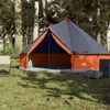 vidaXL Tipi-Familienzelt 6 Personen Grau und Orange Produktbild-Vorschau 3