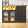 Flieks Stehtisch Bartisch 360°drehbar mit LED, ausziehbarer Produktbild-Vorschau 4