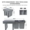 MinteLiv Einbaumülleimer 2x20L Mülltrennsystem Ausziehbar, Produktbild-Vorschau 4