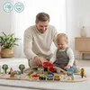 Holz-Eisenbahn ZOO mit Puzzlematte – Zug, Schienen, Tiere, Produktbild-Vorschau 6
